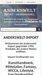 Mobile Screenshot of anderswelt-import.com