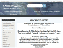 Tablet Screenshot of anderswelt-import.com